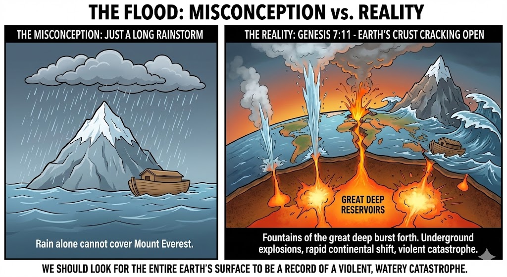 Geological illustration related to the global flood mechanism